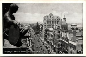 Vtg St George's Terrace Looking East Perth Western Australia Postcard