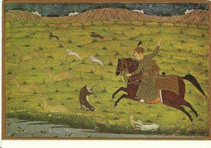 Animal Postcard - Antelope Hunt India about 1700  A5613