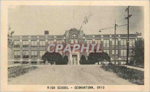 Postcard Old Germantown High School Ohio