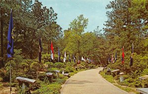 Avenue of Flags The Little White House Warm Springs, Georgia USA View Postcar...