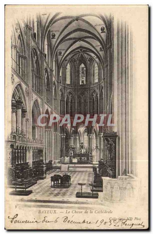 Bayeux Old Postcard The heart of the cathedral