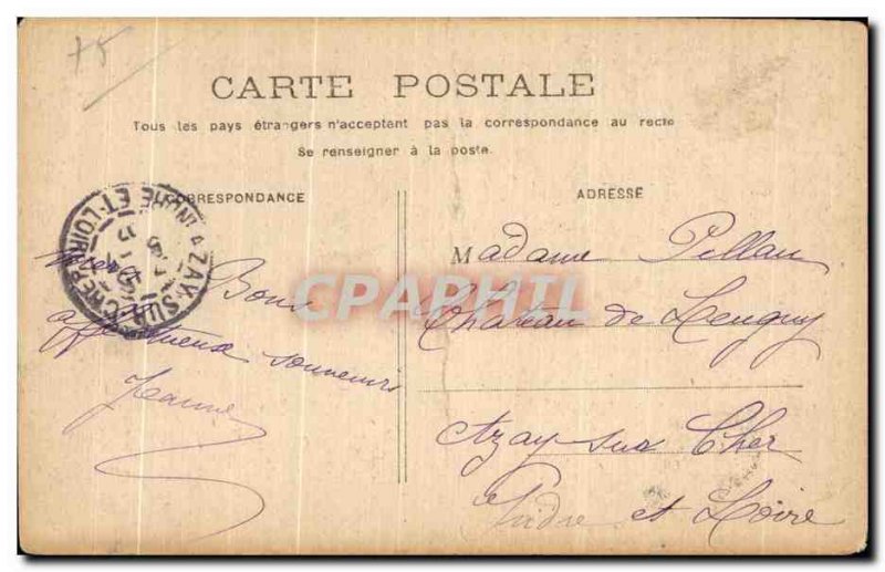 Old Postcard Paris Commerce Court Flower Power