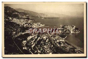 Old Postcard Cote D'Azur Monaco Monte Carlo Panoramic View