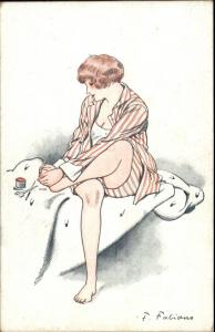 Fabiano - Sexy Woman Self-Pedicure - Feet POUR ETRE BELLE c1910 Postcard