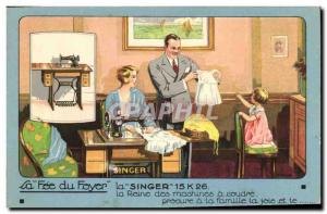 Old Postcard Singer Sewing Machine 15K26