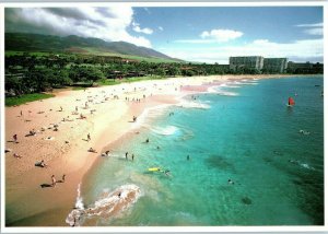 Aerial View Kaanapali Beach Maui Hawaii Postcard