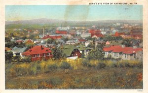 G78/ Harrisonburg Virginia Postcard c1920s Birdseye View Railroad Depot