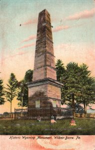 Vintage Postcard 1900's Historic Monument Wilkes-Barre Philadelphia Pennsylvania