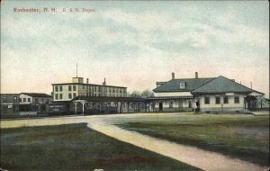 Rochester New Hampshire NH Train Station Depot c1910s Postcard