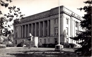 Real Photo Postcard Court House in Rock Rapids, Iowa