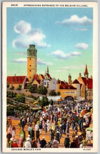 Century Of Progress Chicago World's Fair 1933 Postcard Belgian Village