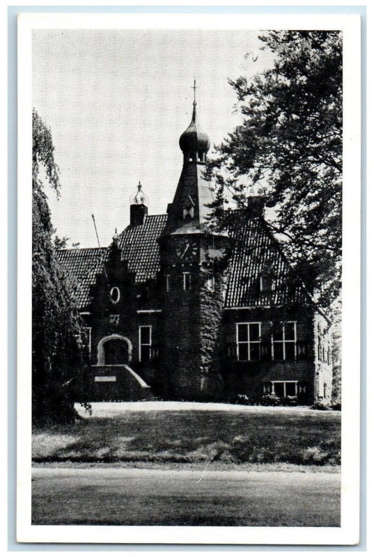 1950 Front View of Building Municipality Woudenberg Netherlands Vintage Postcard