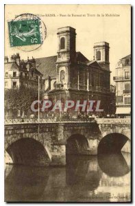 Old Postcard Besancon les Bains Bridge Casement and the Madeleine Tours