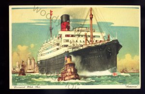 LS2572 - Cunard W. S. Liner - Samaria - Artist Kenneth Shoesmith - postcard