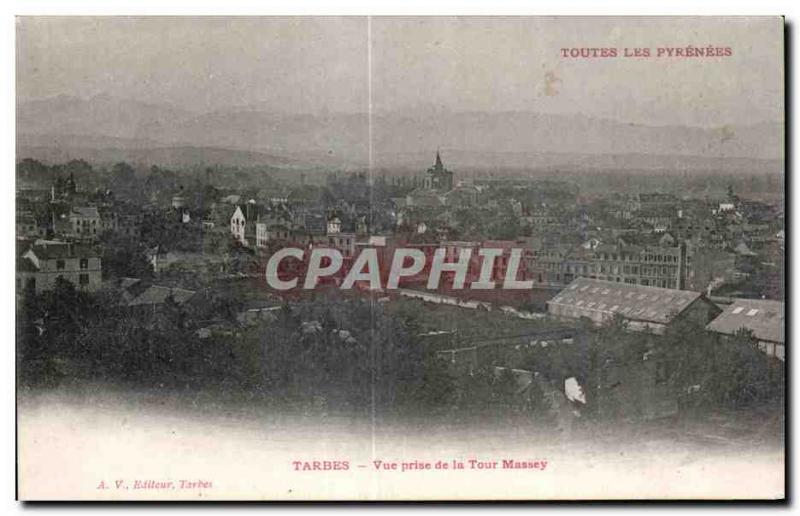 Old Postcard The High Tarbes Massey View from the tower