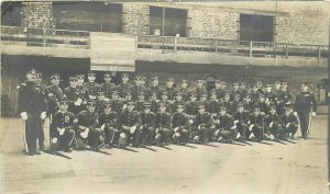 Postcard RPPC 1908 Minneapolis Minnesota Military School Group 23-2537