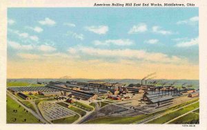 American Rolling Mill East End Works Middletown Ohio linen postcard