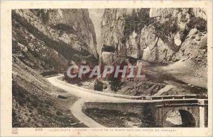 Old Postcard Urdos Defile Road in the Gorges du Portalet