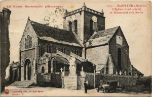 CPA BARFLEUR - l'Église et Monument aux Morts (149751)