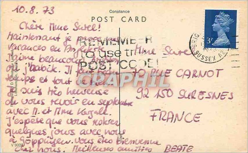 Postcard Modern Beautiful Sussex