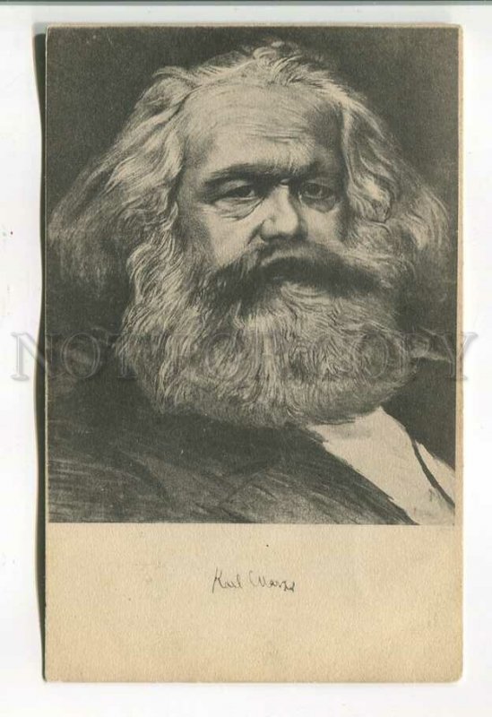 485323 Karl MARX German POLITICIAN Economist FACSIMILE Vintage postcard