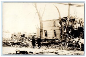 Omaha Nebraska NE RPPC Photo Postcard After The Tornado Easter 1913 Antique