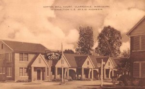 Clarksdale Mississippi Cotton Boll Court Entrance Vintage Postcard AA57261