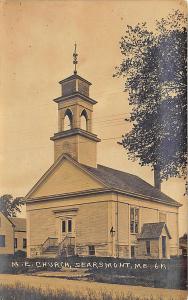 Searsmont ME Dirt Street Methodist Church Eastern Illustrating RPPC Postcard