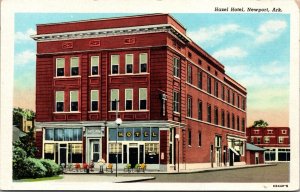 Linen Postcard Hazel Hotel in Newport, Arkansas~2083