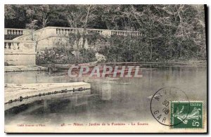 Postcard Old Nimes Fountain Garden The Source