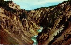 Vtg 1950s Grand Canyon of the Yellowstone National Park Wyoming WY Postcard