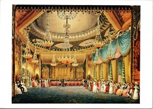 The Royal Pavilion Brighton Music Room from aquatint Nash's Views Postcard