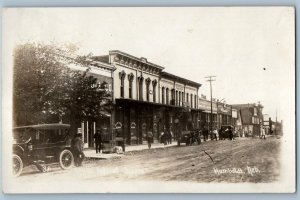 c1910s South Side Of Square Main Street Humboldt Nebraska NE RPPC Photo Postcard