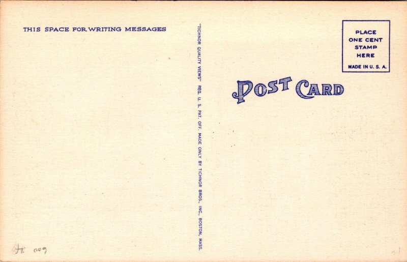 Vtg Williamstown Massachusetts MA Post Office 1930s Old Linen View