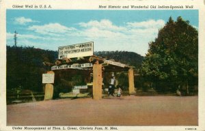 Most Historic and Wonderful Old Indian-Spanish Well Vintage Postcard