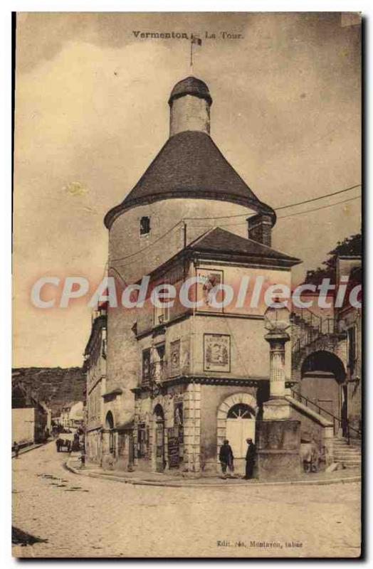 Postcard Old Tower Vermenton