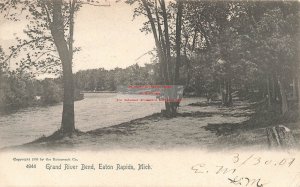 MI, Eaton Rapids, Michigan, Grand River Bend, Rotograph No 4944