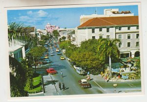 P2335,  vintage postcard bay street view traffic etc magic mile nassau bahamas