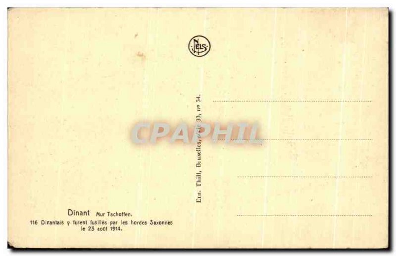 Old Postcard Dinant Wall Tschoffen