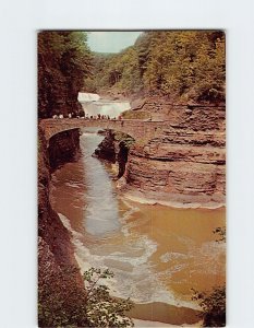 Postcard The Lower Falls Letchworth State Park Castile New York USA