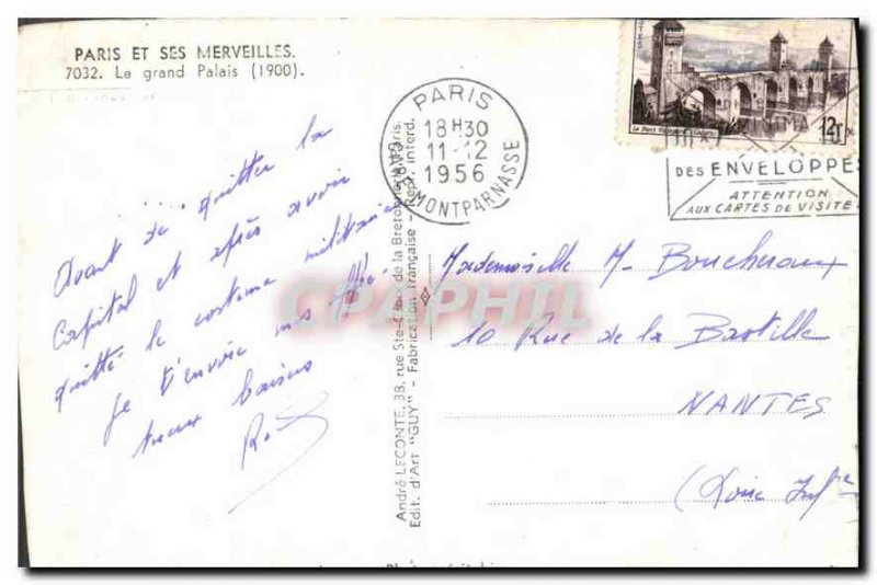 Modern Postcard The Grand Palais Paris 1900