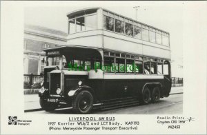 Transport Postcard - Liverpool 6W Bus, Merseyside Passenger Transport  RS27417