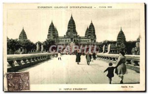 Old Postcard Exposition Coloniale Internationale De Paris temple of Angkor wat