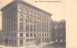 Zanesville Ohio Masonic Temple, Undivided Back Vintage Postcard U8974