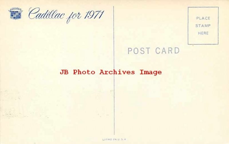 Advertising Postcard, 1971 Cadillac Eldorado