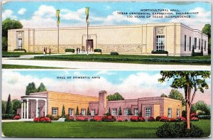 Horticultural Hall Texas Centennial Exposition Dallas Independence Postcard