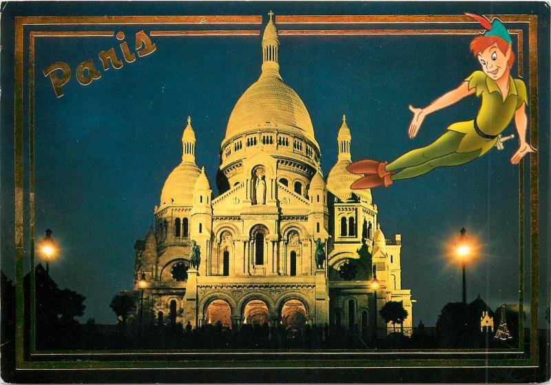 France Basilica Sacre Coeur De Montmartre Paris Peter Pan Disney Character Europe France Other Unsorted Postcard Hippostcard