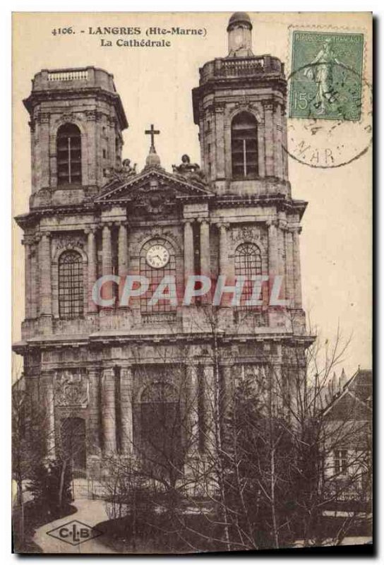 Old Postcard Langres (Haute Marne) La Cathedrale