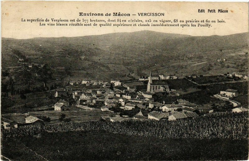 CPA VERGISSON - Env. de MACON - Vue - La Superficie de VERGISSON (386611)