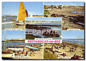 Modern Postcard Bretignolles Sea Beach Catamaran Marais Girard beach of Paree...